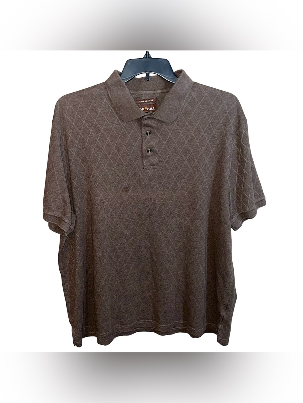 Oak Hill Dry Action Casual Short Sleeve Polo Shirt Men’s 2XL Brown